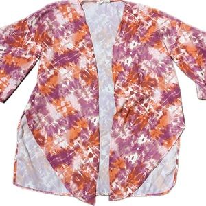Peach Love California Pastel Tie-Dye Cardigan